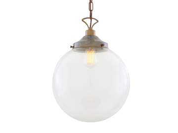 RIAD CLEAR GLOBE PENDANT LIGHT 35CM - Handmade pendant lamp by mullan lighting - view 2